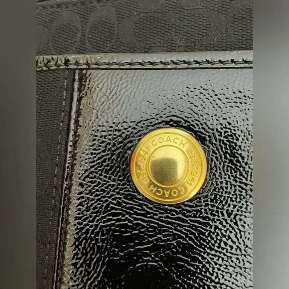 Coach Signature Logo Crossbody Style Black Canvas And Nylon Bag# J0982 - 43457  - Picture 11 of 12